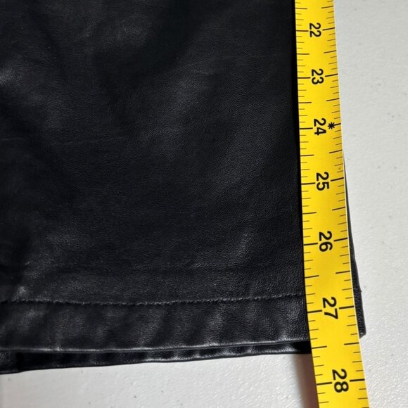 McQ by Alexander McQueen low-rise black lamb leather pants size 6 - Picture 9 of 17